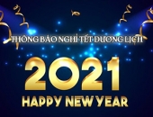 365 thông báo nghỉ Tết Dương Lịch 2021